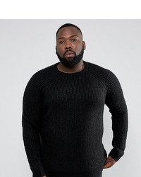 D-struct Plus Chunky Ribbed Crew Neck Jumper