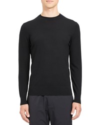 Theory Regal Crewneck Sweater In Black At Nordstrom