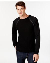 GUESS Ribbed Zipper Detailed Pullover Sweater