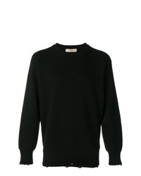Maison Flaneur Ripped Crew Neck Sweater