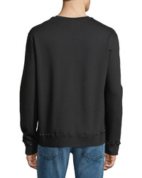 Valentino Rockstud Untitled Fleece Sweatshirt