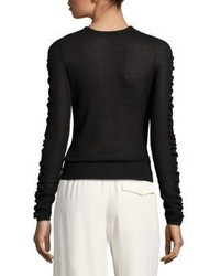 Helmut Lang Shirred Crewneck Sweater