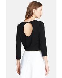 Nordstrom Signature And Caroline Issa Open Back Cashmere Sweater