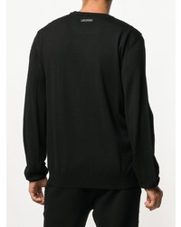 Les Hommes Studded Round Neck Sweater