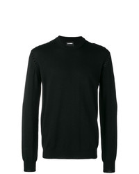 Les Hommes Studded Round Neck Sweater