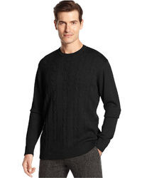 Oscar de la Renta Sweater Crew Neck Cotton Cable Sweater