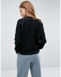 Asos Sweater In Fluffy Yarn With Crew Neck