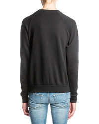 Saint Laurent Sweatshirt W Neckline Embellisht Black