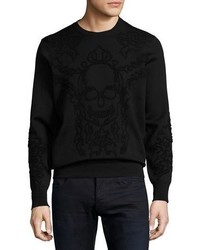 Alexander McQueen Tonal Skull Sweatshirt Black