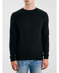 Topman Black Crew Neck Sweater