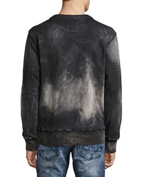 PRPS Universal Fleece Crewneck Sweatshirt With Drawstring Black