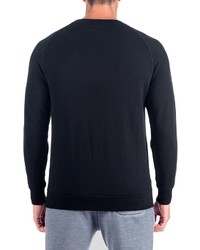 Unsimply Stitched French Terry Relaxed Neck Crew Sweater