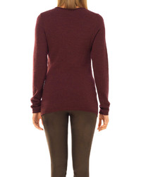 Max Studio Wool Crpe Knitted Long Sleeved Pullover