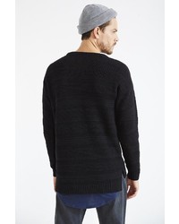 Urban Outfitters Your Neighbors Open Knit Drop Tail Crew Neck Sweater