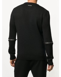Les Hommes Zip Embellished Sweater