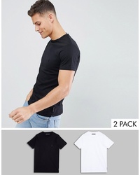 French Connection 2 Pack Plain T Shirtswhite