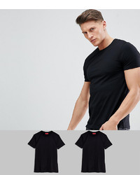 Hugo 2 Pack T Shirts In Black