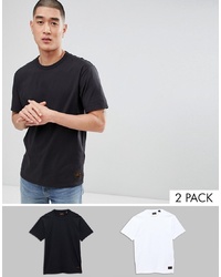 LEVIS SKATEBOARDING 2 Pack T Shirts In White Black