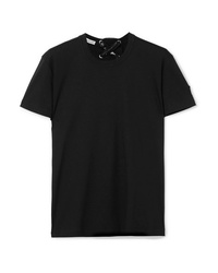 Moncler Genius 6 Noir Kei Ninomiya Lace Up Cotton Jersey T Shirt