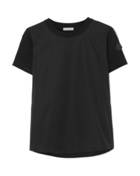 Moncler Genius 6 Noir Kei Ninomiya Perforated Poplin And Cotton Jersey T Shirt