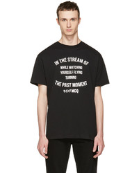 McQ Alexander Ueen Black The Past Mot T Shirt