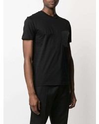 Les Hommes Asymmetric Panelled T Shirt