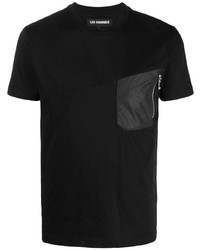 Les Hommes Asymmetric Panelled T Shirt