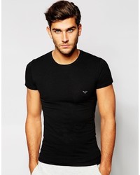 Emporio Armani Big Eagle Cotton Stretch T Shirt In Extreme Fitted Fit