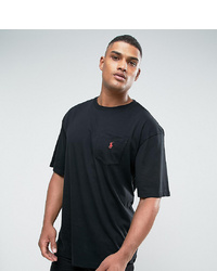 Polo Ralph Lauren Big Tall Player Logo Crew Neck T Shirt In Black