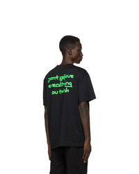 Burberry Black Aaron Slogan T Shirt