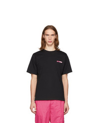 Opening Ceremony Black And Pink Logo T Shirt