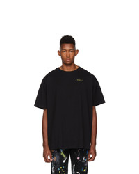 Off-White Black And Yellow Painted Arrows T Shirt