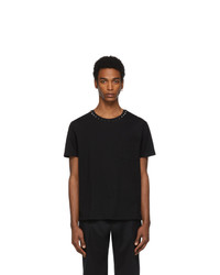 Valentino Black Collar T Shirt