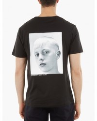 Raf Simons Black Cotton Printed T Shirt