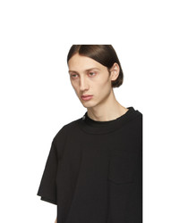 Sacai Black Cotton T Shirt