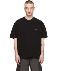 Solid Homme Black Cotton T Shirt