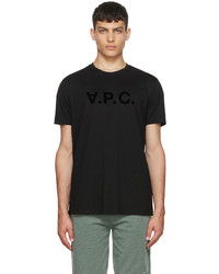 A.P.C. Black Cotton T Shirt