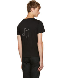 Saint Laurent Black Crystal T Shirt