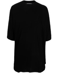 Julius Black Curved Hem T Shirt