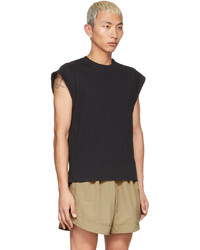 Sebastien Ami Black Cut Off T Shirt