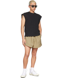 Sebastien Ami Black Cut Off T Shirt