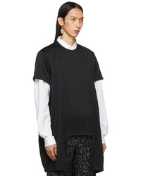 Comme Des Garcons Homme Plus Black Cut Out T Shirt