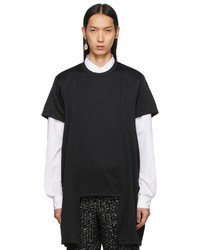 Comme Des Garcons Homme Plus Black Cut Out T Shirt