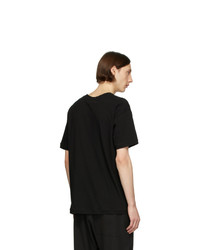 Isabel Benenato Black Detailed Front T Shirt