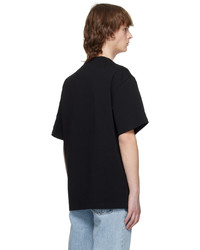 Feng Chen Wang Black Double Collar T Shirt