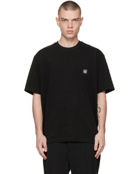 Solid Homme Black Embroidered Back T Shirt