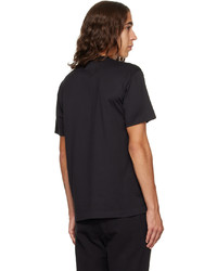 Stone Island Black Embroidered T Shirt
