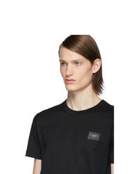 Dolce and Gabbana Black Essential Logo Patch T Shirt