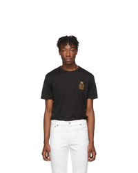 Dolce and Gabbana Black French Wire Crest T Shirt