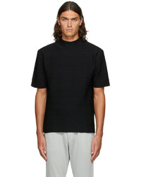 CFCL Black Garter Mock Neck T Shirt
